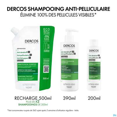 Shampoon Vichy/dercos Anti-schuppen Pflege Fettiges Haar 390ml, A-Nr.: 4491874 - 14