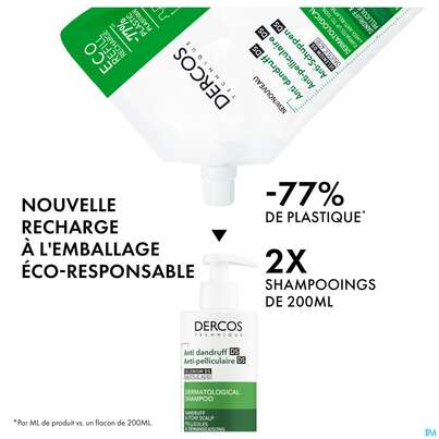 Shampoon Vichy/dercos Anti-schuppen Pflege Fettiges Haar 390ml, A-Nr.: 4491874 - 17