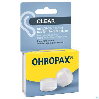 Ohrenschutz Ohropax/clear Silicon G.laerm/wasser/wind Farbl 6st, A-Nr.: 3967375 - 03