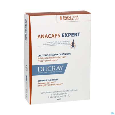 Sie sehen eine Packung Ducray Anacaps/expert Haarausfall Progressiv 30st, Produktbild: 03 Ducray Anacaps/expert Haarausfall Progressiv 30st, A-Nr.: 5688863 - 03