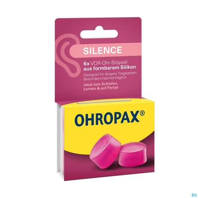 Ohrenschutz Ohropax/silence Silicon G.laerm/wasser/wind Pink 6st, A-Nr.: 3036725 - 05
