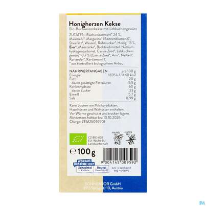 Sonnentor Bio Honigherzen 00959 100g, A-Nr.: 4039476 - 06