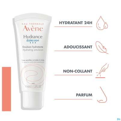 Sie sehen eine Packung Avene Hydrance Emulsion Leicht 40ml, Produktbild: 11 Avene Hydrance Emulsion Leicht 40ml, A-Nr.: 5181756 - 11