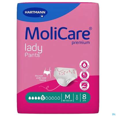 Inkontinenz Molicare Premium/lady/pants Tropfen 5 Medium 8st, A-Nr.: 4918806 - 04