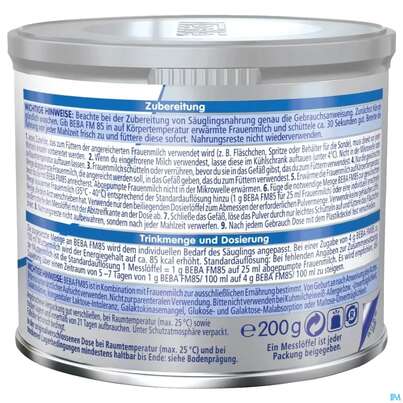 Sie sehen eine Packung Beba Fm-85 12498433 200g, Produktbild: 04 Beba Fm-85 12498433 200g, A-Nr.: 2722507 - 04
