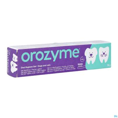 Sie sehen eine Packung Veterinaerprodukte Orozyme Zahnpflege Gel 70g, Produktbild: 05 Veterinaerprodukte Orozyme Zahnpflege Gel 70g, A-Nr.: 4263446 - 05