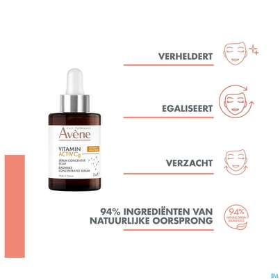 Sie sehen eine Packung Avene Vitamin Activ Cg Serum-konzentrat 30ml, Produktbild: 25 Avene Vitamin Activ Cg Serum-konzentrat 30ml, A-Nr.: 5826437 - 25