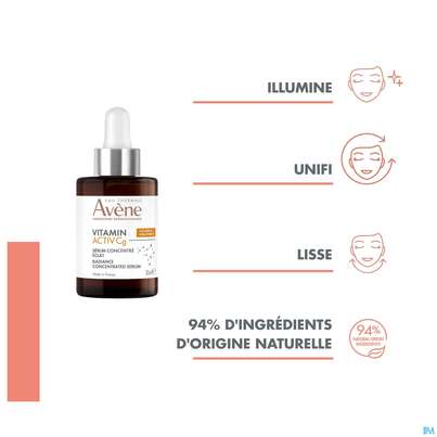 Sie sehen eine Packung Avene Vitamin Activ Cg Serum-konzentrat 30ml, Produktbild: 38 Avene Vitamin Activ Cg Serum-konzentrat 30ml, A-Nr.: 5826437 - 38