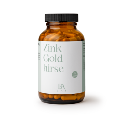 Sie sehen eine Packung Bioflora LAB Zink Goldhirse Kapseln 180 ST, Produktbild: 01 Bioflora LAB Zink Goldhirse Kapseln 180 ST, A-Nr.: 5889314 - 01