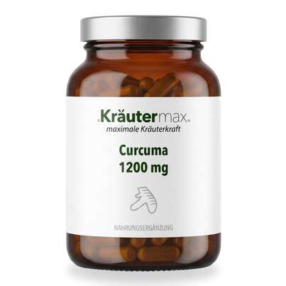 Sie sehen eine Packung Curcuma 1200 mg Kapseln 180 Stück, Produktbild: 01 Curcuma 1200 mg Kapseln 180 Stück, A-Nr.: 5879250 - 01