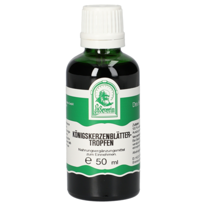 Sie sehen eine Packung KOENIGSKERZENBLAETTER TROPFEN 50ML, Produktbild: 01 KOENIGSKERZENBLAETTER TROPFEN 50ML, A-Nr.: 5444500 - 01