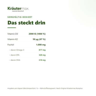 Omega 3 + D3 2000 IE + K2 Kapseln 90 Stück, A-Nr.: 5746454 - 03