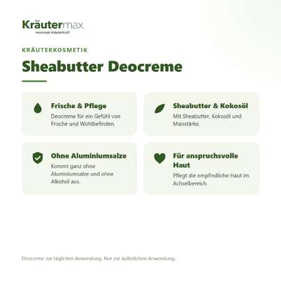 Sie sehen eine Packung Sheabutter Deocreme 40 ml, Produktbild: 02 Sheabutter Deocreme 40 ml, A-Nr.: 4938708 - 02