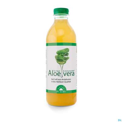 Sie sehen eine Packung Aloe Vera Gel Saft Bio Dr.jacobs 1000ml, Produktbild: 03 Aloe Vera Gel Saft Bio Dr.jacobs 1000ml, A-Nr.: 4876947 - 03