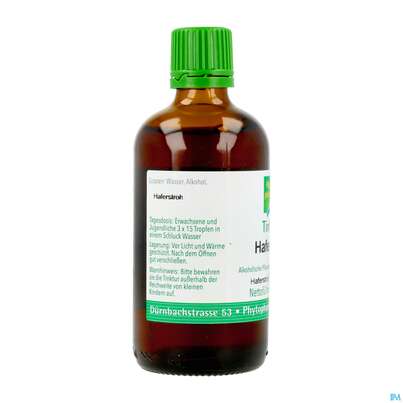 Sie sehen eine Packung Haferstroh Tinktur Avena Sativa Phytopharma 100ml, Produktbild: 04 Haferstroh Tinktur Avena Sativa Phytopharma 100ml, A-Nr.: 5393027 - 04