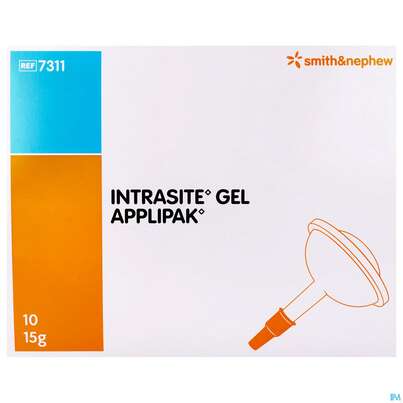 Sie sehen eine Packung Intrasite Wundgel 15g 10st, Produktbild: 01 Intrasite Wundgel 15g 10st, A-Nr.: 1519394 - 01