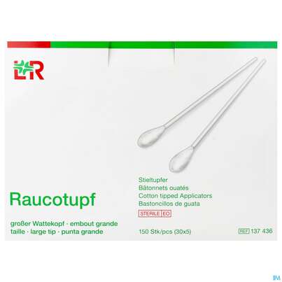 Raucotupf Stiel Gr St 30x5 150st, A-Nr.: 4864097 - 01