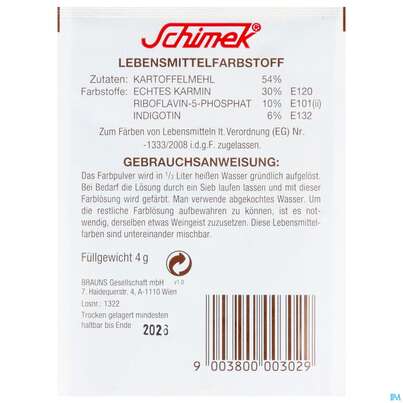 Schimek Lebensmittelfarbe Nr13 Rumbraun 4g, A-Nr.: 5745118 - 03