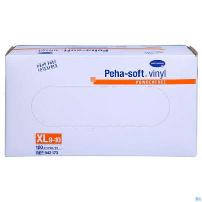 Sie sehen eine Packung Untersuchungshandschuhe Peha/soft/puderfrei Vinyl Unsteril Extragross Xl 94217 100st, Produktbild: 01 Untersuchungshandschuhe Peha/soft/puderfrei Vinyl Unsteril Extragross Xl 94217 100st, A-Nr.: 3462741 - 01