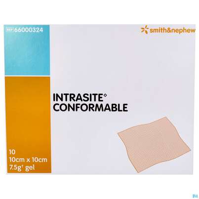 Wundauflagen Intrasite Conformable Vlies +gel 10x 10cm 10st, A-Nr.: 2705437 - 01