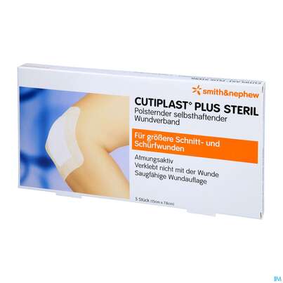 Wundverband Cutiplast/vliesstoffverb. Steril/15x7,8cm Wundauf 11x4cm 66801 5st, A-Nr.: 5672230 - 02