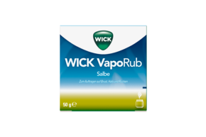 Sie sehen eine Packung WICK VapoRub Salbe, Produktbild: 01 WICK VapoRub Salbe, A-Nr.: 1329937 - 01