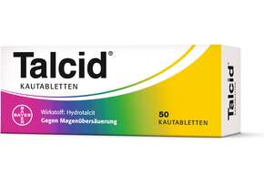 Sie sehen eine Packung Talcid® - Kautabletten, Produktbild: 01 Talcid® - Kautabletten, A-Nr.: 0910179 - 01