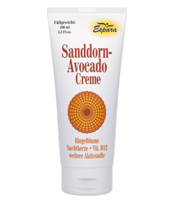 Sie sehen eine Packung Sanddorn-Avocado Creme, Produktbild: 01 Sanddorn-Avocado Creme, A-Nr.: 5628068 - 01