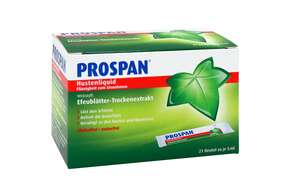 Sie sehen eine Packung Prospan® Hustenliquid, im Stickbeutel, Produktbild: 01 Prospan® Hustenliquid, im Stickbeutel, A-Nr.: 3521509 - 01