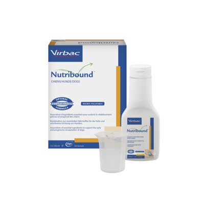 Sie sehen eine Packung Nutribound - Ergänzungsfuttermittel für Hunde, Produktbild: 01 Nutribound - Ergänzungsfuttermittel für Hunde, A-Nr.: 4369788 - 01