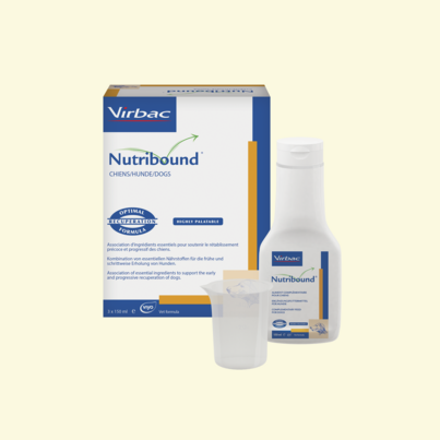 Sie sehen eine Packung Nutribound - Ergänzungsfuttermittel für Hunde, Produktbild: 03 Nutribound - Ergänzungsfuttermittel für Hunde, A-Nr.: 4369788 - 03