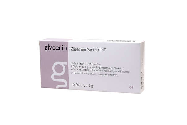 Glycerin Zäpfchen "Sanova" MP 3g, A-Nr.: 3170530 - 01