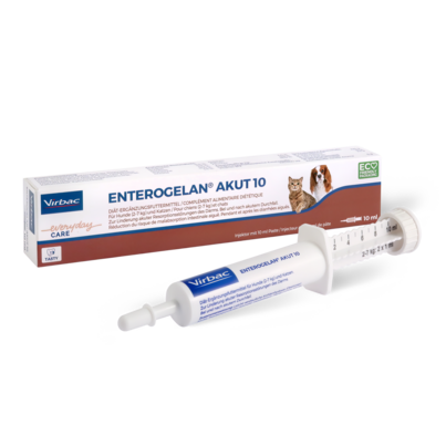 Sie sehen eine Packung Enterogelan akut 10 für Katzen und kleine Hunde, Produktbild: 01 Enterogelan akut 10 für Katzen und kleine Hunde, A-Nr.: 3383881 - 01