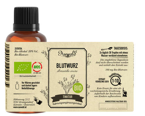 Auwald® - Blutwurz BIO Tropfen (Auszug, Extrakt, Essenz), A-Nr.: 5680011 - 04