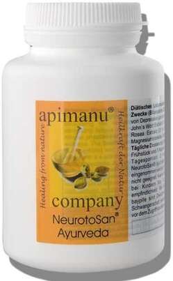 Sie sehen eine Packung Apimanu Neurotosan Ayurveda Kapseln, Produktbild: 02 Apimanu Neurotosan Ayurveda Kapseln, A-Nr.: 3158960 - 02