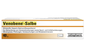 Sie sehen eine Packung Venobene Salbe, Produktbild: 01 Venobene Salbe, A-Nr.: 1041001 - 01