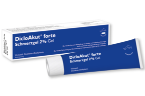 DicloAkut® forte Schmerzgel 2 % Gel lindert Schmerzen und Entzündungen, A-Nr.: 5521904 - 01