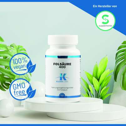 Folsäure 400 Klean Labs Kapseln, A-Nr.: 5598137 - 05