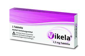 Sie sehen eine Packung VIKELA TBL 1,5MG (PG: 1 ST), Produktbild: 01 VIKELA TBL 1,5MG (PG: 1 ST), A-Nr.: 2477953 - 01