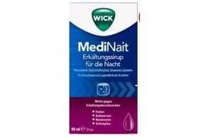 Sie sehen eine Packung WICK MediNait Erkältungssirup für die Nacht, Produktbild: 01 WICK MediNait Erkältungssirup für die Nacht, A-Nr.: 1286955 - 01