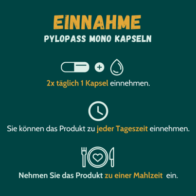 Pylopass MONO 60 Kapseln bei H. pylori, A-Nr.: 4737157 - 02