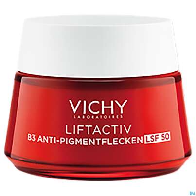 Sie sehen eine Packung Vichy Liftactiv B3 Anti-pigmentflecken Creme Lsf50 50ml, Produktbild: 14 Vichy Liftactiv B3 Anti-pigmentflecken Creme Lsf50 50ml, A-Nr.: 5662504 - 14