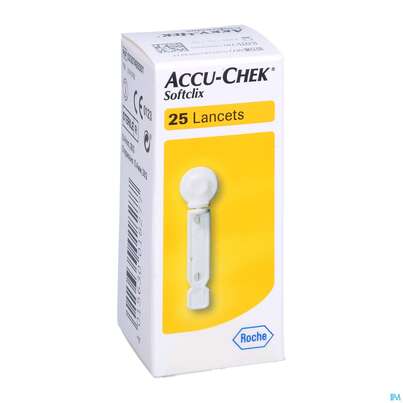 Sie sehen eine Packung Diagnostika U.zubehoer Accu-chek -sandipharma Softclix Lanzetten 25st, Produktbild: 05 Diagnostika U.zubehoer Accu-chek -sandipharma Softclix Lanzetten 25st, A-Nr.: 2661993 - 05