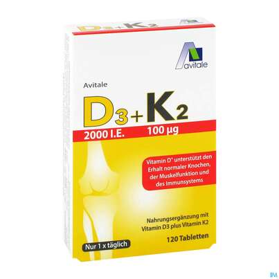 D3+k2 Tabl 2000ie +100ug 120st, A-Nr.: 5296100 - 02