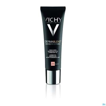 Sie sehen eine Packung Vichy Dermablend 3d Coverflow 25 Nude 30ml, Produktbild: 05 Vichy Dermablend 3d Coverflow 25 Nude 30ml, A-Nr.: 4127016 - 05