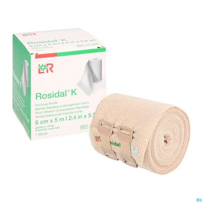 Elastische Binden Rosidal Hautfarben Kraeftig 5mx 6cm 1st, A-Nr.: 0472213 - 09