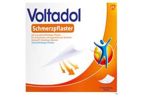 Sie sehen eine Packung Voltadol Schmerzpflaster Wirkstoffhaltig 140mg 5st, Produktbild: 01 Voltadol Schmerzpflaster Wirkstoffhaltig 140mg 5st, A-Nr.: 4985530 - 01