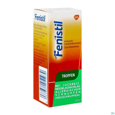 Sie sehen eine Packung Fenistil Tropfen 20ml, Produktbild: 05 Fenistil Tropfen 20ml, A-Nr.: 4951933 - 05