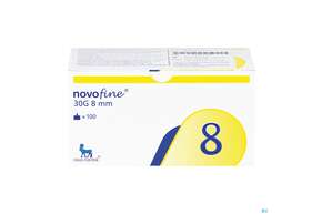 Sie sehen eine Packung Injektionsspritzen U.zubeh. Insulin Novofine Pen-nadeln 31g 0,30x 8mm L5 36 100st, Produktbild: 01 Injektionsspritzen U.zubeh. Insulin Novofine Pen-nadeln 31g 0,30x 8mm L5 36 100st, A-Nr.: 2699582 - 01