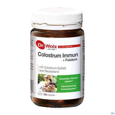 Sie sehen eine Packung Colostrum Kapseln Immun Dr.wolz Nr 60572 125st, Produktbild: 03 Colostrum Kapseln Immun Dr.wolz Nr 60572 125st, A-Nr.: 3137509 - 03